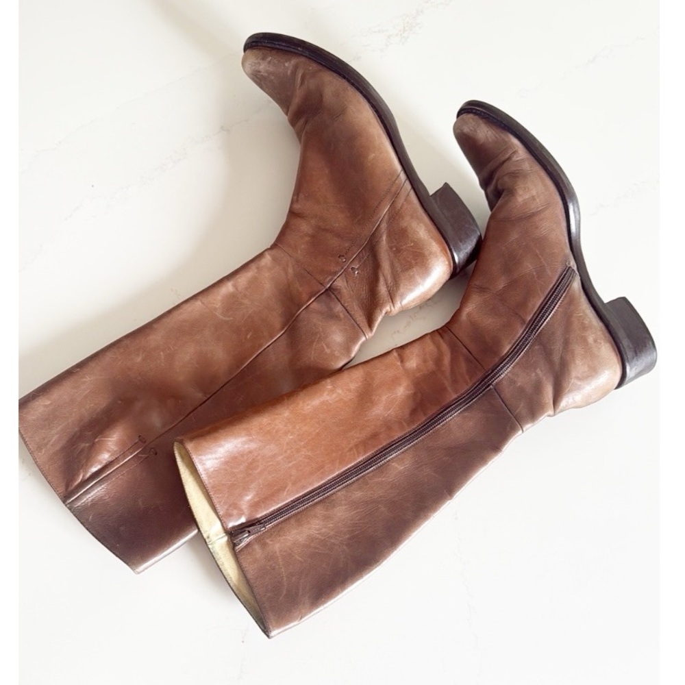 BLAY Brown Leather Knee-High Boots